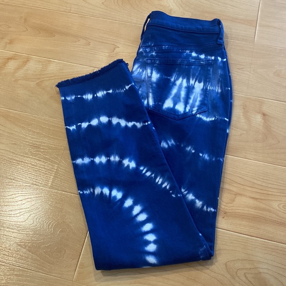 J. Crew 10” vintage straight jean in tie-dye with perfecting pockets - Picture 4 of 6